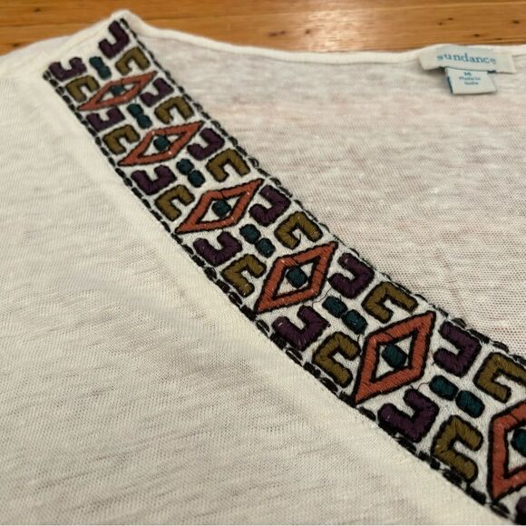 Sundance Grenada white oversized short sleeve top - Picture 3 of 7